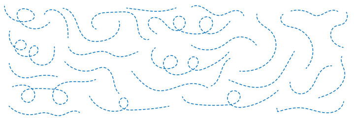 travel dotted line trip dashed trace destination track plan, path vector design.