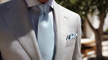 Elegance Refined: A sharply dressed individual in a tailored suit and tie, embodying sophistication and style, perfect for any occasion.