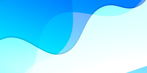 Abstract illustration background of curved waves in a blue gradient.