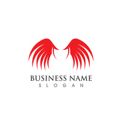 Wing bird logo and symbol vector