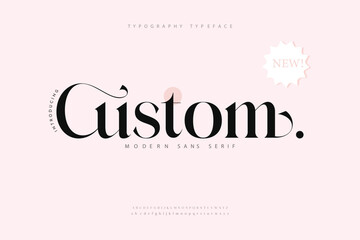 Elegant Font Uppercase Lowercase and Number. Classic Lettering Minimal Fashion Designs. Typography fonts regular decorative vintage concept. vector illustration
