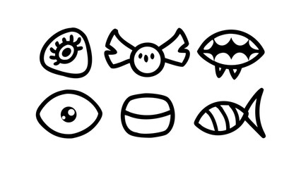 set of helloween vector