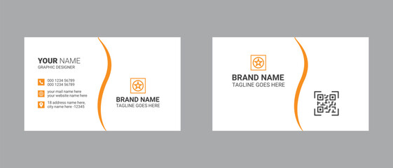 Creative double sided business card template design and visiting card design
