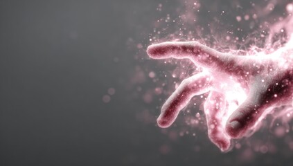 A hand imbued with radiant energy