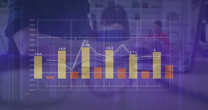 Semi-transparent chart overlay hovering in gym weight area, with yellow bars and barbell visuals