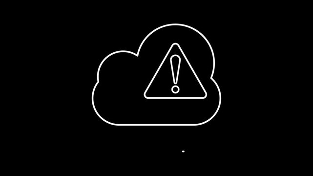Animated smog icons in thin line style