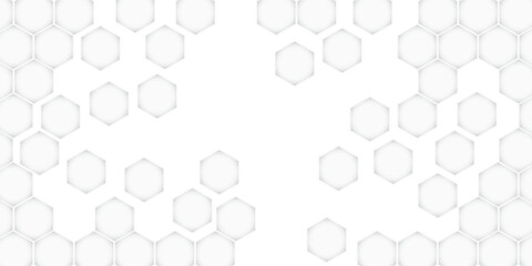 Minimalist Abstract Hexagonal Tiles 3D Background