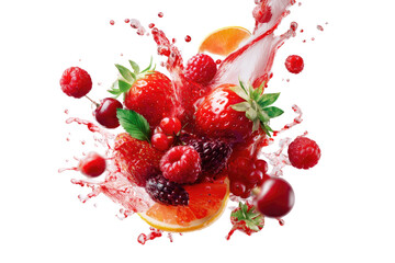 Vibrant splash of fresh fruit