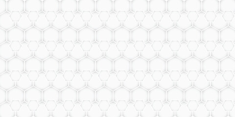Minimalist Abstract Hexagonal Tiles 3D Background