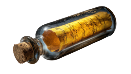 Vintage message in a glass bottle