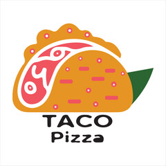 Taco Pizza  Vector Icon