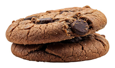 Fototapeta premium Cookies with chocolate chips , isolated on transparent background, png