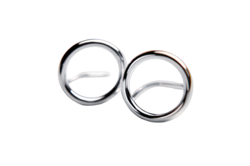 Two intertwined metallic circles