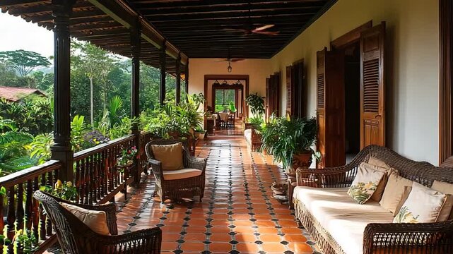 traditional colombian house interior hacienda cafetera tradicional video