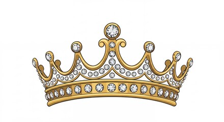 Ornate gold crown with diamonds