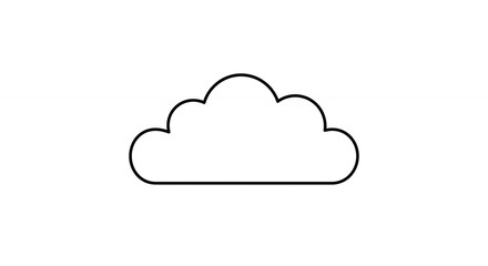 Fototapeta premium Simple outline cloud icon