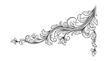 Elegant ornate flourish design element for creative projects and decorative accents