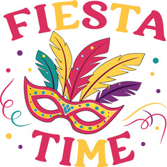 Obraz premium Fiesta Time Mask Feathers Celebration carnival