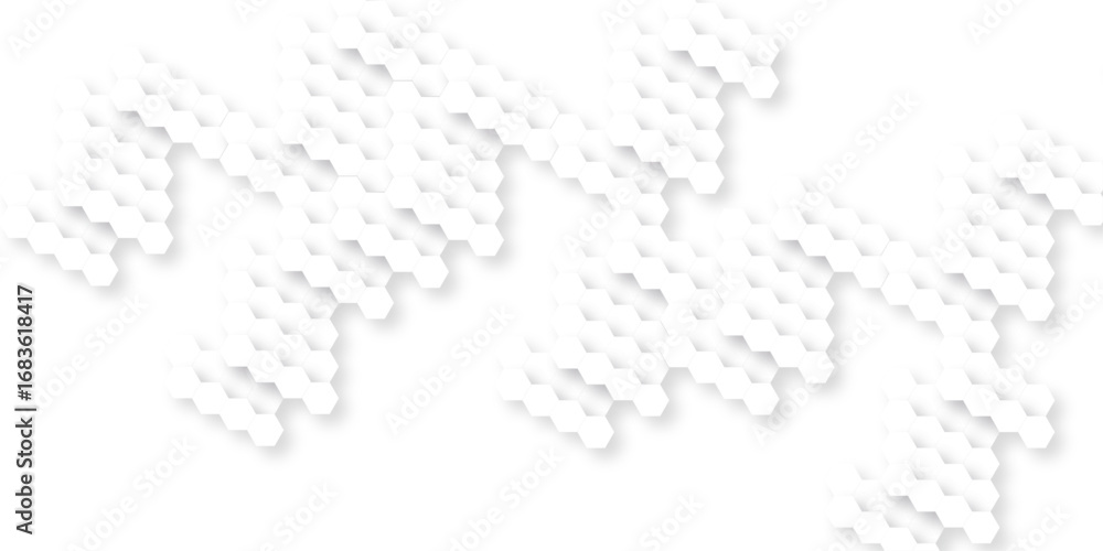 Poster background with hexagons. abstract background with lines. white texture background . hexagon abstrac