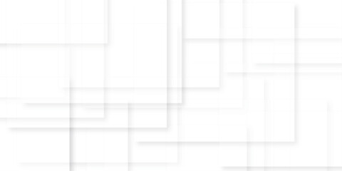 	
Modern Abstract white background design with layers of textured white transparent material in triangle and squares shapes. White color technology concept geometric line vector background.
