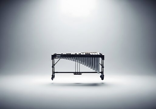 Modern marimba isolated against a neutral backdrop for graphic usage
