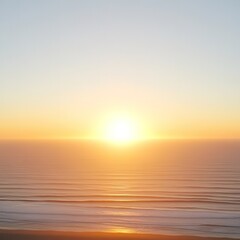 Obraz premium Golden sunset over a tranquil ocean