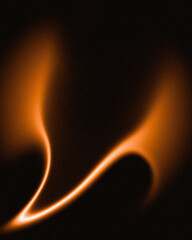 Dynamic Orange Glowing Light Wave on Dark Background