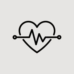 heart and heartbeat symbol