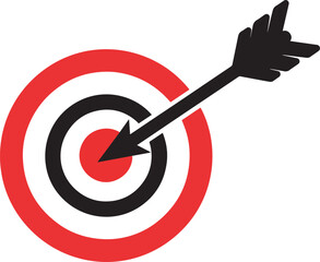 Target with Arrow Success Icon Vector
