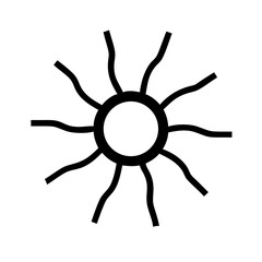 Obraz premium Vector art of abstract sun symbol for designs and decoration