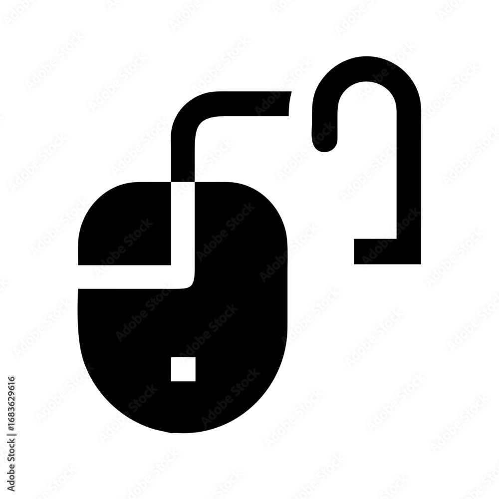 Fototapete vector art of computer mouse icon for web and application design