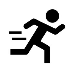 Vector art of running man silhouette for sport and fitness