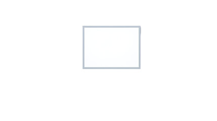 Blank white square framed by a thin gray border