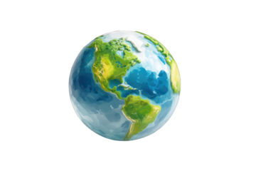 Colorful cartoon Earth globe
