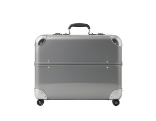 Silver Suitcase with Wheels