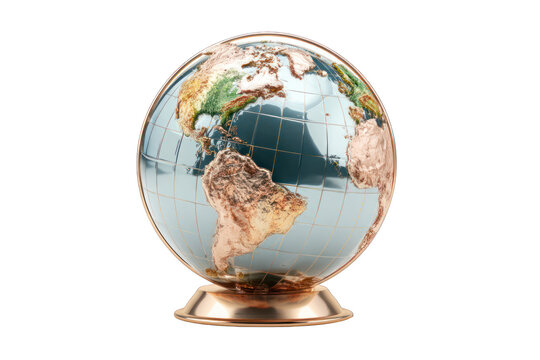 Detailed 3D model of a decorative globe