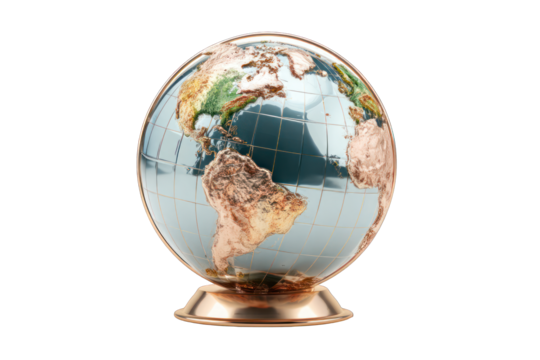 Detailed 3D model of a decorative globe