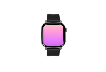 Smartwatch with Black Strap and Gradient Display