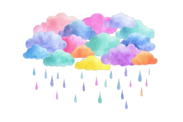 Pastel clouds and rain