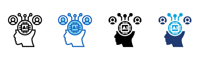 Intelligence icon Multi Style Vector Illustration