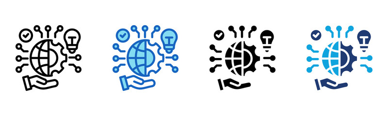 Technologies icon Multi Style Vector Illustration