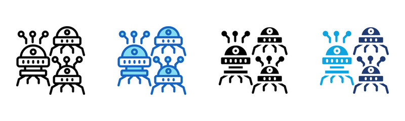 Swarm icon Multi Style Vector Illustration