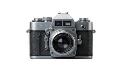 photorealistic vintage rangefinder camera studio shot
