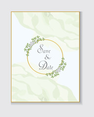 Design elements for wedding invitation templates and other cards.
Elegant white rose and green leaf decoration concept.
Vector illustration.