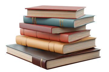 Stack of diversely colored books