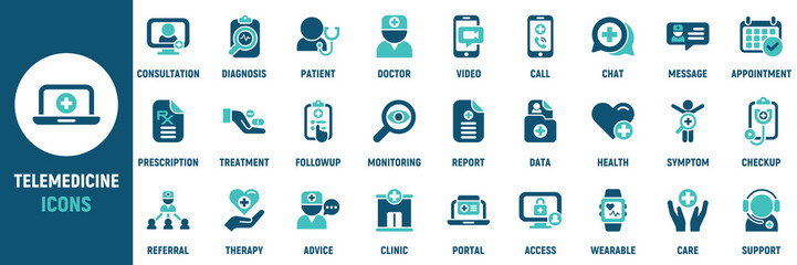 Telemedicine icons.eps