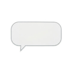 Fototapeta premium White Speech Bubble With Gray Border On Transparent Background