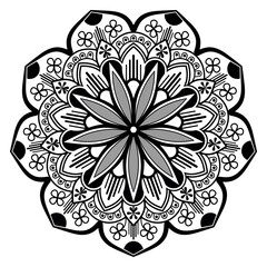 Mandala art decorative circular floral pattern design