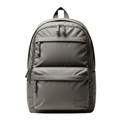 Grey Casual Backpack On Transparent Background