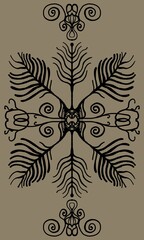 Minimal abstract image for printing. Picture for modern interiors. The picture is painted by hand on a tablet. © neurostructure